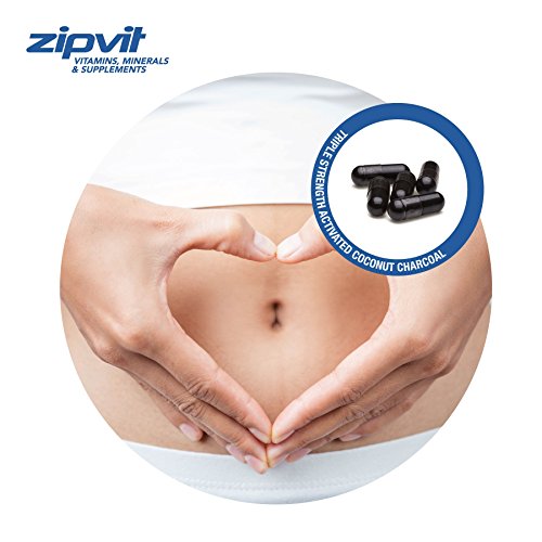 Activated Charcoal 300mg, 180 Coconut Charcoal Capsules. Digestion and Detox Support.