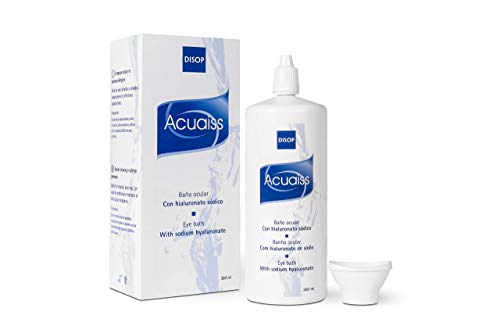 Acuaiss Baño Ocular con Acido Hialurónico para la Limpieza, Hidratación y Alivio de los Ojos (360 ml)