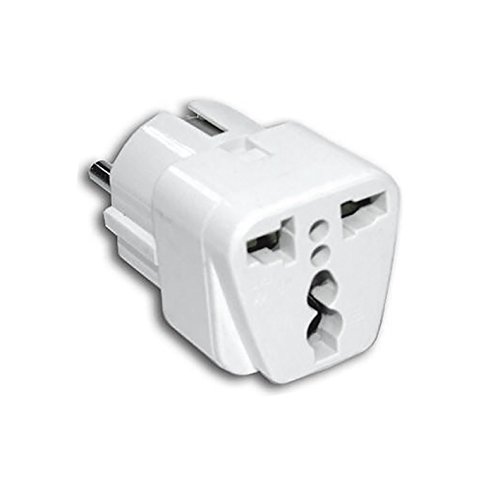 Adaptador Enchufe Chino o Americano a Salida Enchufe Europeo - Español - Schuko con Toma de Tierra