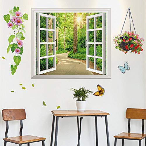 Adhesivo de pared Fondo nórdico decoración de la pared papel pintado autoadhesivo cielo estrellado hermosa23 ciudades románticas_Extra grande