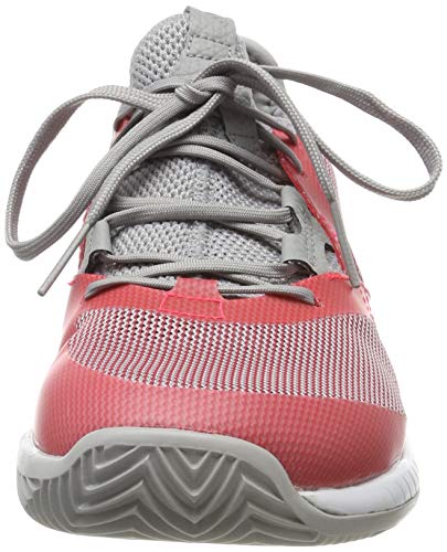 adidas Adizero Defiant Bounce W, Zapatillas de Tenis para Mujer, Gris (Light Granite/Shock Red/FTWR White Light Granite/Shock Red/FTWR White), 38 EU