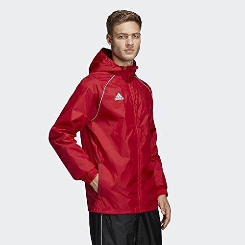 adidas CORE18 RN JKT Chaqueta Deportiva, Hombre, Rojo (Power Red/White), XL