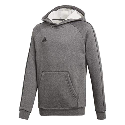 Adidas CV3429 Sudadera con Capucha, Unisex Niños, Gris (Dark Grey Heather/Black), 9-10 años (Talla del Fabricante: 140)