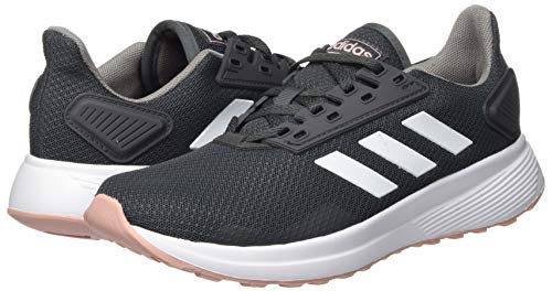 adidas Duramo 9, Zapatillas para Correr para Mujer, Grey Six/FTWR White/Pink Spirit, 38 EU
