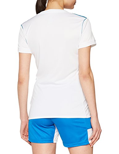 adidas H JSY W Camiseta 1ª Equipación Real Madrid 2017-2018, Mujer, Blanco/azuint, XS