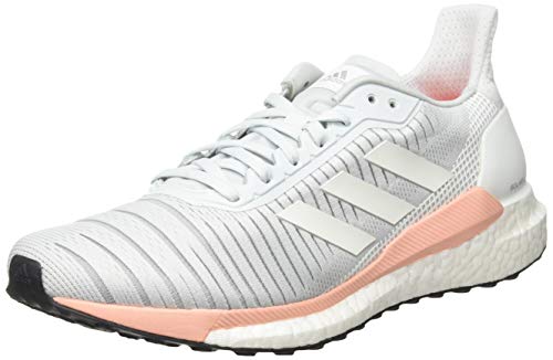 adidas Solar Glide 19, Zapatillas de Correr por Carretera. para Mujer, Bleu Glace Blanc Rose Fuschia, 40 2/3 EU