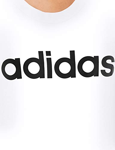 adidas W E Lin Slim T Camiseta de Manga Corta, Mujer, Blanco (White/Black), S