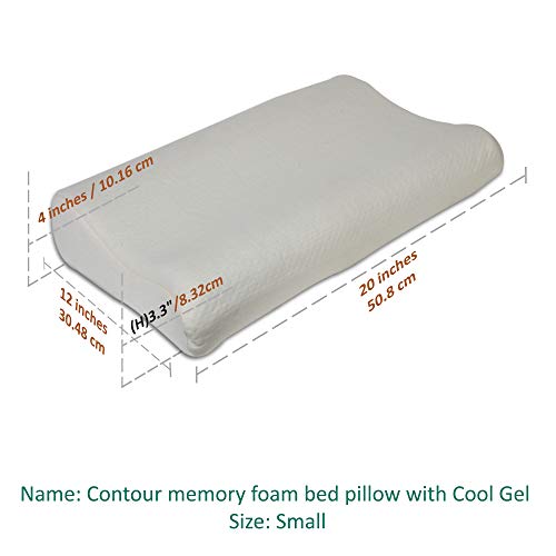 Adjustable Shredded Memory Foam Pillow for Back, Stomach, Side Sleeper - Bamboo Pillow for Sleeping & Neck Pain Relief, Washable Hypoallergenic Pillow With Cover - 51x30x10 Cm