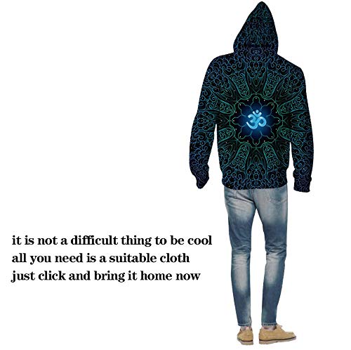 ADM6 Sudadera con Capucha de poliéster de Manga Larga con Cremallera Completa para Hombre, Jersey de Estilo Casual,XXL