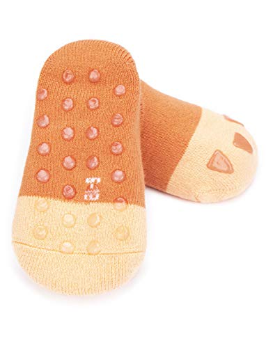 Adorel Calcetines Zapato Antideslizantes para Bebé Lote de 6 Pata de Gato 1-2 Años (Tamaño del Fabricante S)