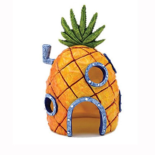 Adorno para acuario Luwu-Store, con forma de pi?a como en los dibujos