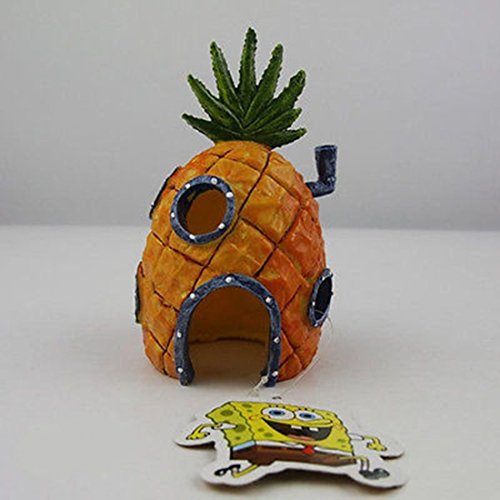 Adorno para acuario Luwu-Store, con forma de pi?a como en los dibujos