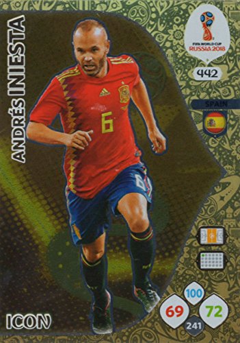 Adrenalyn XL FIFA World Cup 2018 Rusia – Tarjeta de comercio de icono Andrés Iniesta – España # 442