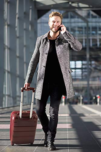 Aerolite ABS Maleta Equipaje de Mano Cabina rígida Ligera con 4 Ruedas, 55cm, Vino Rojo