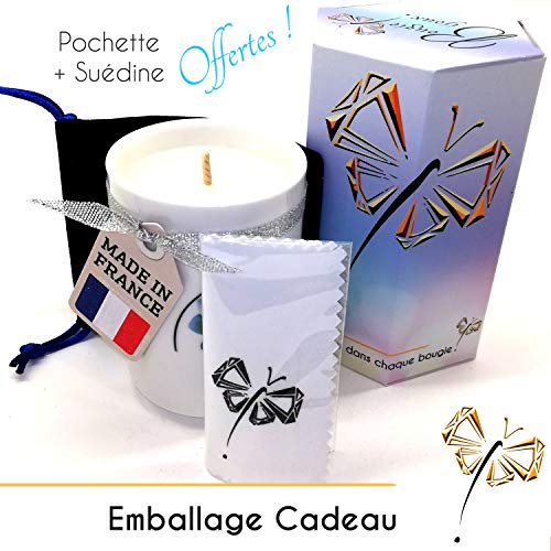 AG ArtGosse - Vela Little 170 ml Flor de Cerezo con Cristal de Swarovski. Perfume de Grasa y Mecha de Madera. La Joya Oculta se desvela después de 30 Minutos. Caja de Regalo Colgante.