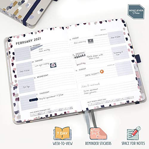 Agenda 2020 2021 Perfect Year A5 de Boxclever Press. Agenda Escolar 2020-2021 desde Ag. ’20 - Ag. ’21. Planificador semanal con Separadores, Resumen Mensual, Páginas para Planes y Bolsillo (en inglés)