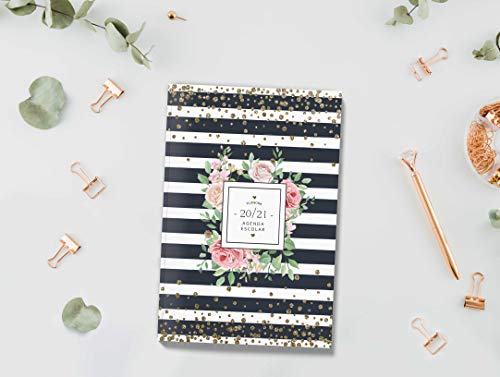 Agenda Escolar 2020 2021: Agenda semana vista 2020 2021 Planner Organizador semanal Planificador semanal vista Agendas, Calendario, Planificador mensual - agosto 2020 - julio 2021