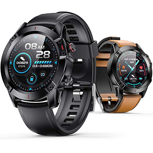 AGPTEK Smartwatch, Reloj Inteligente 1.3 Inch HD con Control de Oxígeno/presión Arterial/Monitoreo del Sueño, Pulsera Actividad de Fitness IP68 con Correa Repuesta para Hombre Mujer