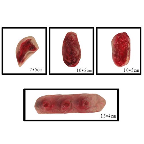 Ahagut Halloween Zombie Scars Tattoos Pegatinas de Sangre de Vampiro con Accesorios de Maquillaje Corporal Especiales de Sangre de costra Falsa