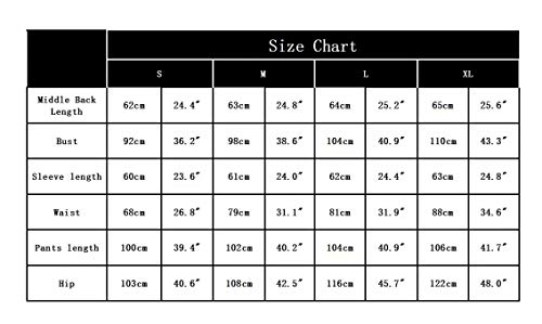 Aiboria Pijama Mujer Algodon Tops y Parte Inferior de Manga Larga de algodón Ropa de Dormir