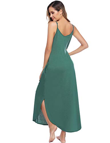 Aibrou Vestidos Mujer Algodón Verano,Vestidos de Playa sin Mangas Falda Largo Sexy Elegante y Comodo Dress para Playa Casual Caminar Diario Compras