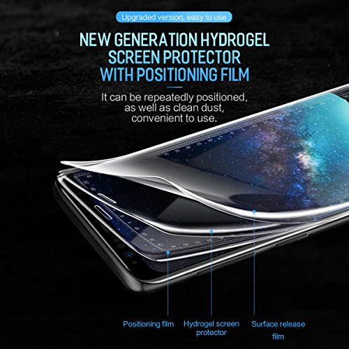 AICase Protector de Pantalla para Samsung Galaxy Note 9/Note 8 (Gel de hidrógeno Suave Aqua Flex, Alta definición, con Funda y Cobertura de Pantalla Completa), diseño antihuellas