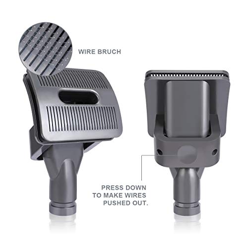 AIEVE Herramienta de Novio para aspiradora Dyson, Accesorio para Cepillo de Novio Animal y Perro Mascota para aspiradora Dyson V11 V10 V8 V7 V6 con Adaptador convertidor de liberación rápida