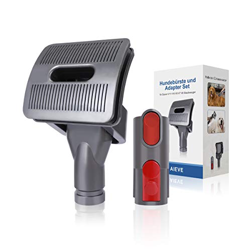 AIEVE Herramienta de Novio para aspiradora Dyson, Accesorio para Cepillo de Novio Animal y Perro Mascota para aspiradora Dyson V11 V10 V8 V7 V6 con Adaptador convertidor de liberación rápida
