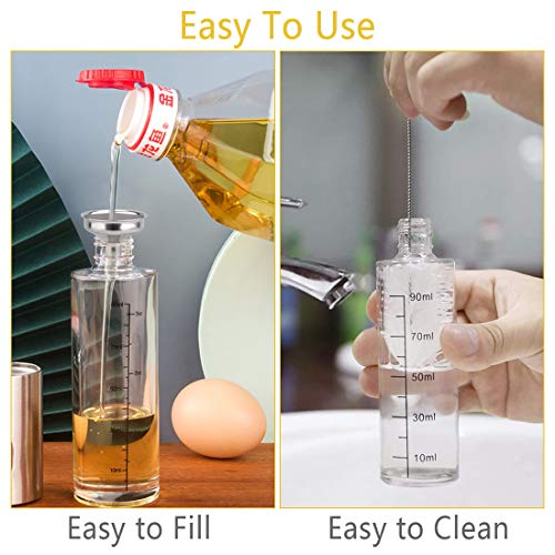 aiface 2 Piezas Pulverizador de Aceite, Set de Rociador de Vidrio para Aceite y Vinagre para Barbacoa, Cocina, Ensaladas, Hornear, Picnic, Asar a la Parrilla