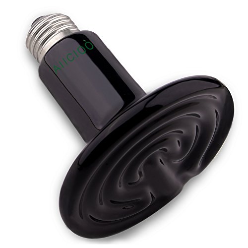 AIICIOO L¨¢mpara de Calefacci¨®n de CER¨¢Mica para Terrario No Hay Luz para la Tortuga/Serpiente/Drag¨®n Barbudo Bombilla Calor Reptiles (150w)
