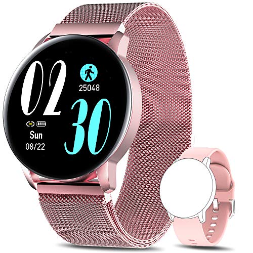 AIMIUVEI Smartwatch, Reloj Inteligente IP67 con Pulsómetro Presión Arterial 8 Modos de Deportes Monitor de Sueño, 1.3 Inch Reloj Deportivo Hombre Mujer para iOS y Android