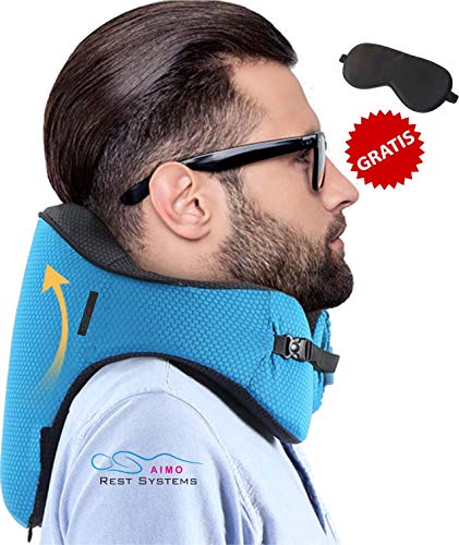 AIMO Spain Almohada collarín Cervical de Viaje 5 en 1 con protección Cervical Envolvente