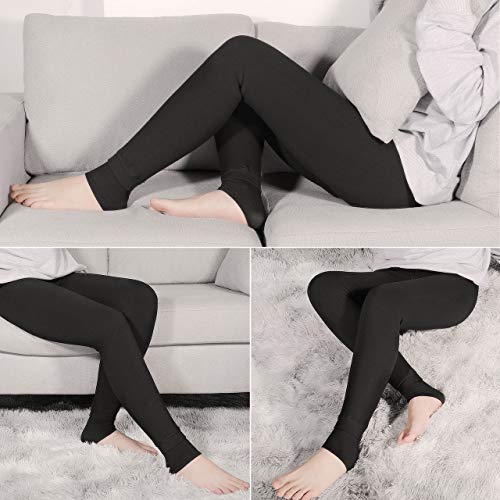 AIMTOP 2 Pack Leggins Termicos Mujer, Leggins Mujer Invierno Terciopelo Elástico Leggings Mujer Invierno, Mallas Termicas Mujer Pantalon Termico, Leggins Termicos Negros
