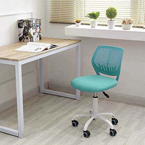 Aingoo Silla de Escritorio para niños Silla para niños Silla giratoria para niños Silla giratoria para niños Silla ergonómica Ajustable en Altura para niñas Niños Youth Resilient 100KG Turquesa
