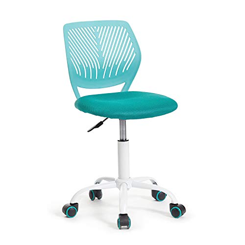 Aingoo Silla de Escritorio para niños Silla para niños Silla giratoria para niños Silla giratoria para niños Silla ergonómica Ajustable en Altura para niñas Niños Youth Resilient 100KG Turquesa