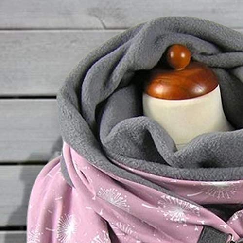 AIni Bufanda de Invierno para Mujer Bufanda de Malasia de AlgodóN Calentador de Cuello Unisex Polar Fleece Neck Scarf Multi Use Bufanda de Cuello,Turbante Caliente Gorro para Ciclismo Esquí 165CM