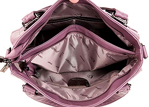 AINUOEY Mujer Shoppers y Bolsos de Hombro Bolsos Bandolera Mano Vestir Pequeña Fekete