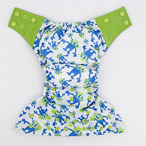 AIO. Pañal de noche en tela reutilizable y lavable para insertar el absorbente de bambú (A-04)