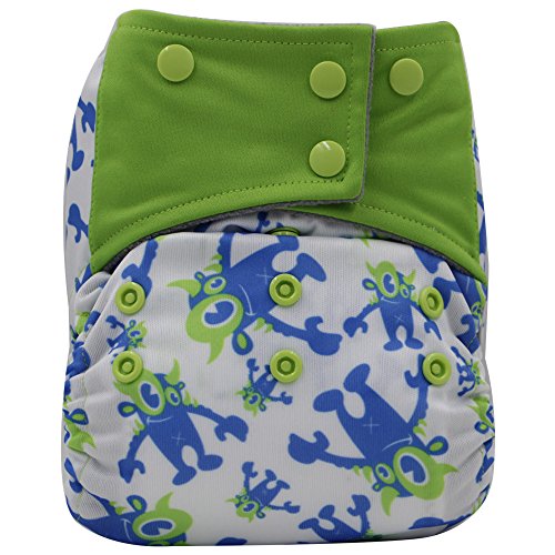 AIO. Pañal de noche en tela reutilizable y lavable para insertar el absorbente de bambú (A-04)