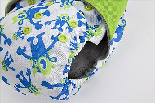 AIO. Pañal de noche en tela reutilizable y lavable para insertar el absorbente de bambú (A-04)