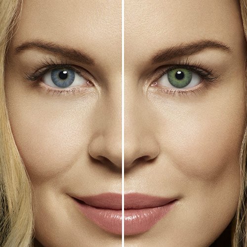 Air Optix Aqua Color 10096067 Lentes de Contacto, R 8.6, D 14.2, Dioptría 0, Color Verde - 2 Unidades