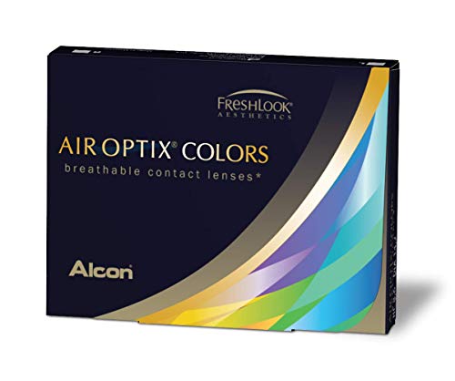 Air Optix Aqua Color 10096257 Lentes de Contacto, R 8.6, D 14.2, Dioptría 2.5, Color Gris - 2 Unidades