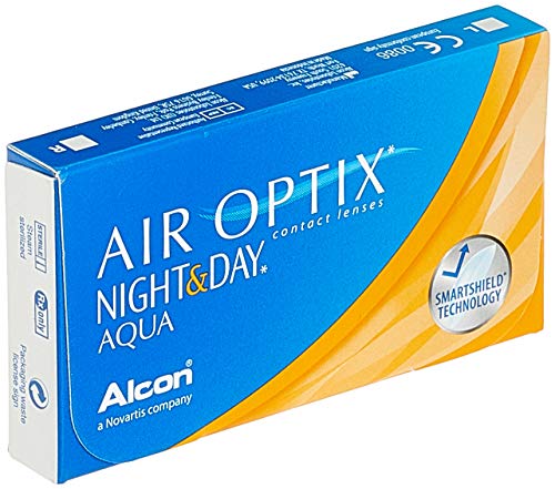 Air Optix Night & Day Aqua - Lentes de contacto mensuales blandas, 3 unidades