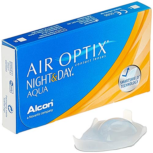Air Optix Night & Day Aqua - Lentes de contacto mensuales blandas, 3 unidades
