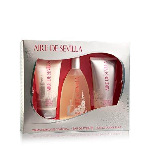 Aire de Sevilla para Mujer - Set Eau de Toilette, Crema Perfumada y Gel Exfoliante