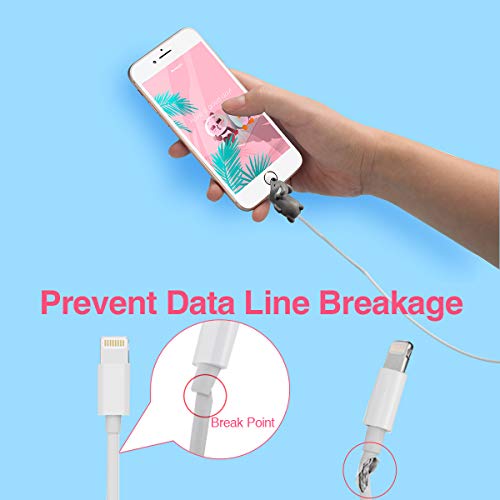 Aitsite Cable Bite Protector de Cable para iPhone Accessories (12-Paquete, Erizo + Panda + camaleón + Gato + tiburón Ballena + delfín + Ballena asesina + pingüino + Koala + Ardilla + Oveja + ratón)