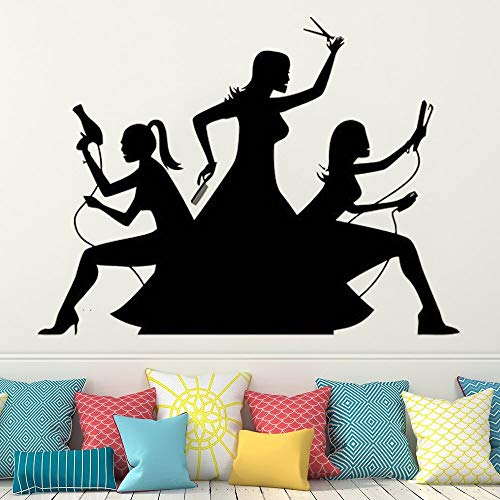 Ajcwhml Vinilo para salón de Belleza, calcomanías de Pared para Mujer, Hermosas pestañas, calcomanías, Pegatinas, salón de Belleza, pestañas cosméticas, decoración del hogar 79x62cm