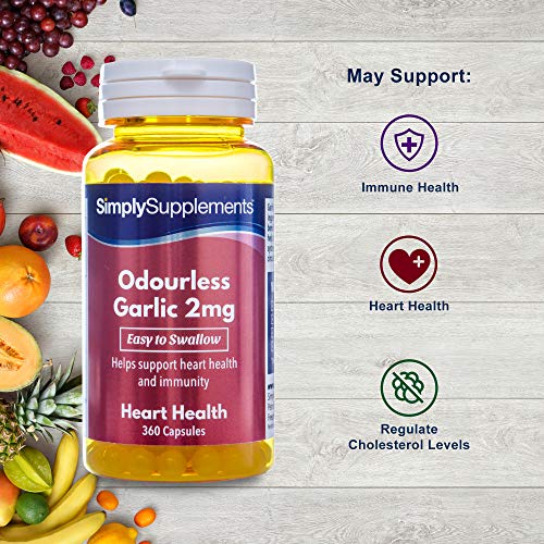 Ajo sin olor 2mg - ¡Bote para 1 año! - 360 cápsulas - SimplySupplements