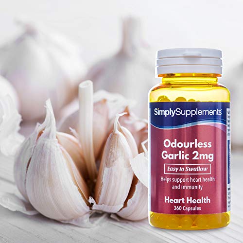 Ajo sin olor 2mg - ¡Bote para 1 año! - 360 cápsulas - SimplySupplements