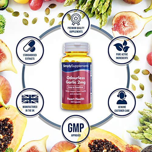 Ajo sin olor 2mg - ¡Bote para 1 año! - 360 cápsulas - SimplySupplements